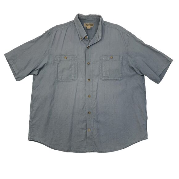Duluth Trading Shirt Mens XL Cornflower Blue Hemp Organic Cotton Blend Pocket - Picture 1 of 8